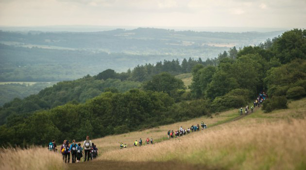 The South Downs Way, along which we walked. Photo by RB Create, taken from the Trailwalker Website.